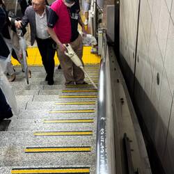 Hier werden sogar die Bahnhofstreppen gesaugt