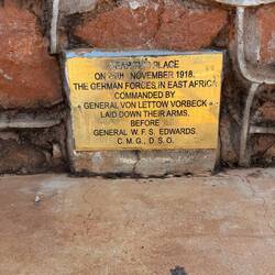 Historischer Punkt: Hier endete der 1. Weltkrieg in Afrika. Deutschland kapitulierte.