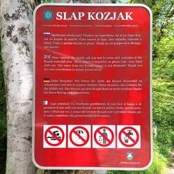 Kozjak Wasserfall bei Kobarid