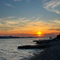 Sonnenuntergang auf dem Campingplatz