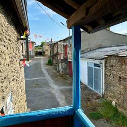 Blick von unserem blauen Balkon