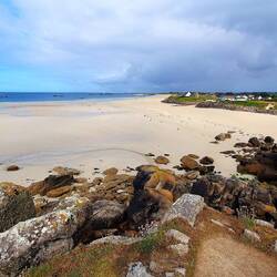 Das ist der Blick, bis Leuchtturm Île de Batz