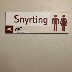 The Icelandic word for toilet seems so appropriate!