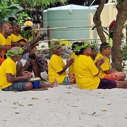 Mystery Island welcoming committee.