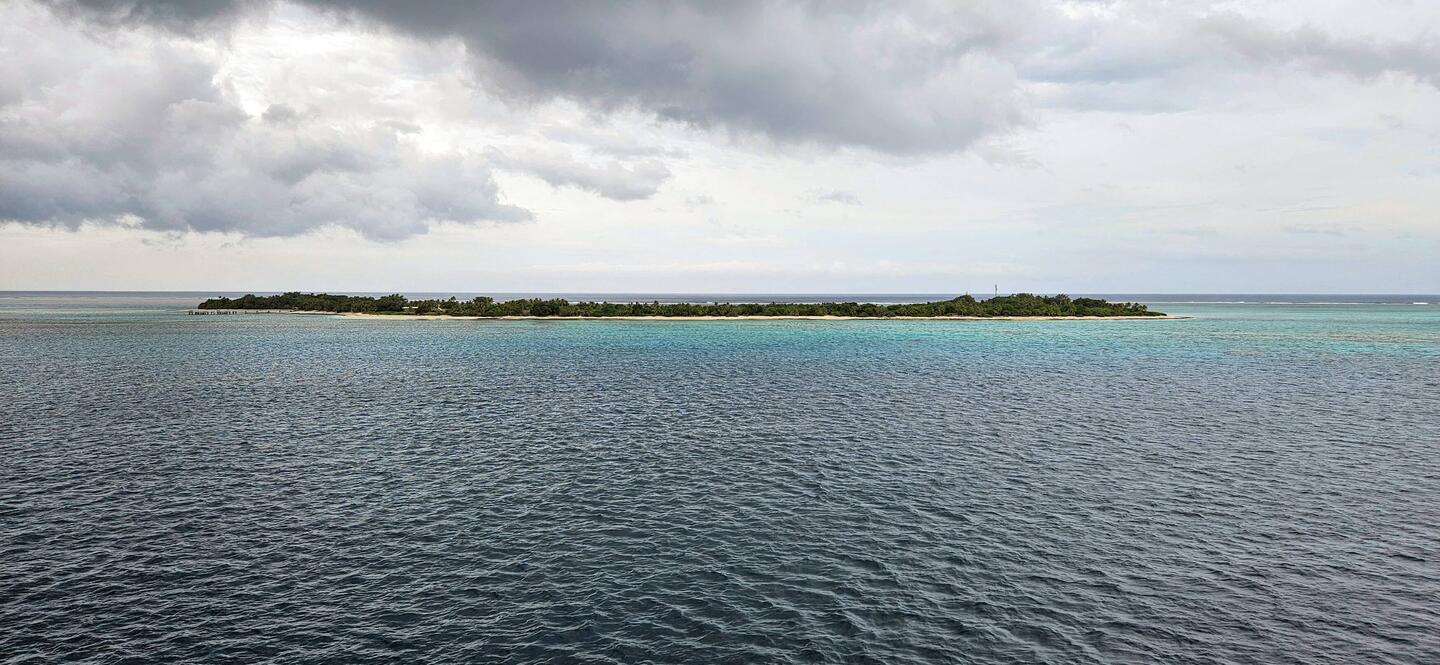 Inyeug, or "Mystery Island," from our balcony.