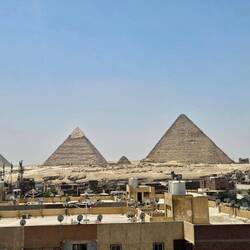 The view from our Giza hotel