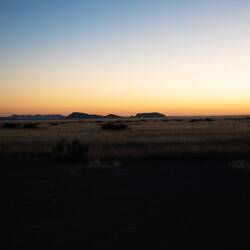 Nach Sonnenuntergang dann Ruhe in der Wüste