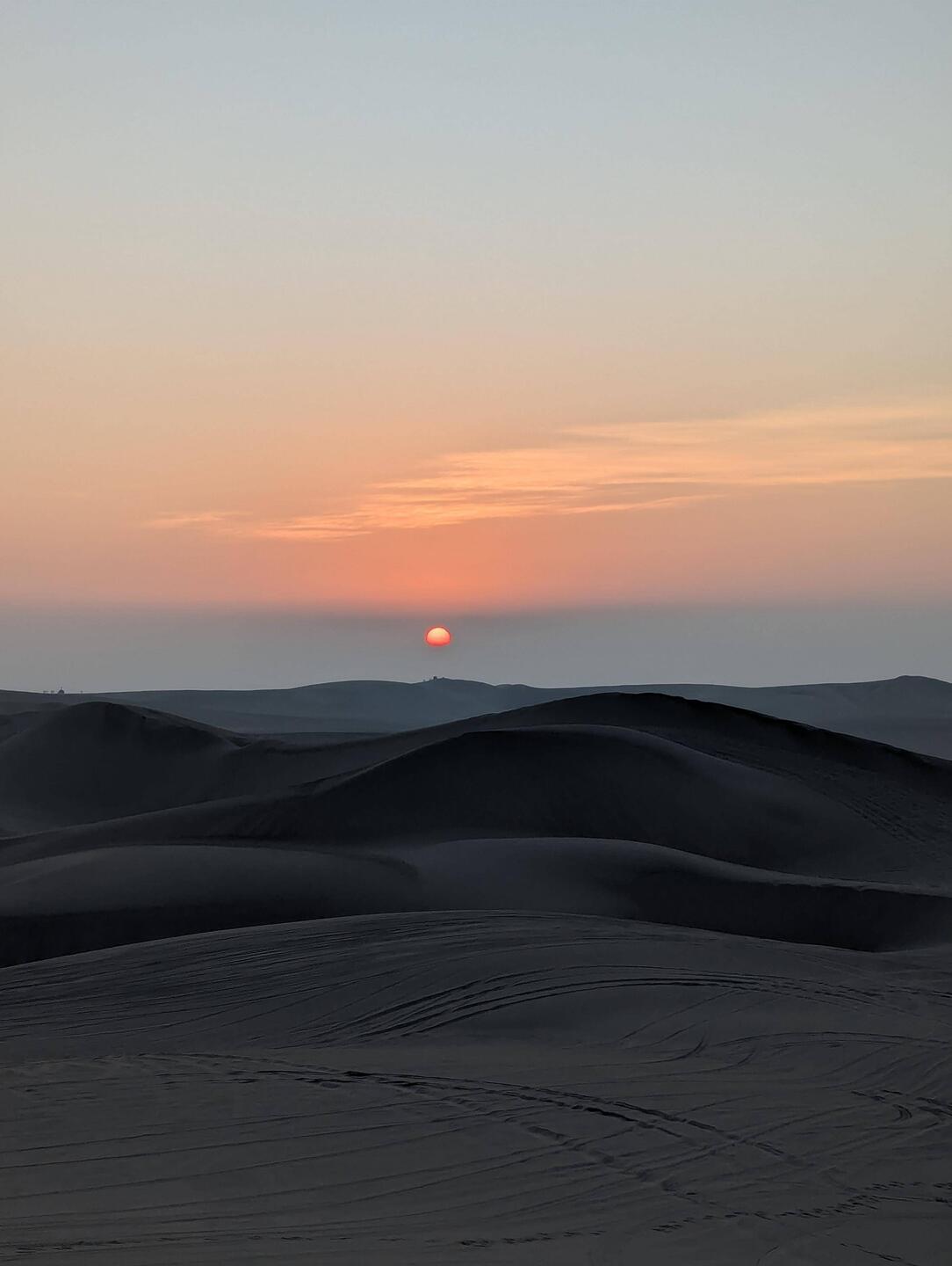 Sonnenuntergang in Huacachina
