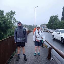 Sam and Carin. A rainy day walk!