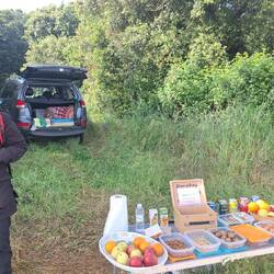 A roadside stall...for a donation. I bought dates 😋