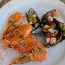 Meeresfrüchte und Fisch bis zum Abwinken.😍