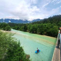Brücke beim Prijoncenter / Čezsoča