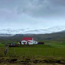 See the snow behind!