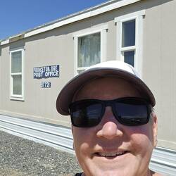 A trip to the Princeton, OR, post office which is a trailer home in the middle of nowhere.