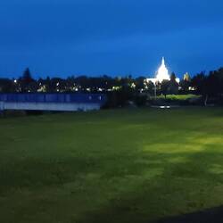 Den store mormonkirke i det fjerne