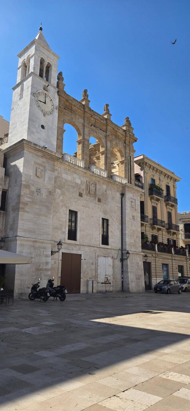Palazzo del Sedile, the clock tower or old town hall of Bari