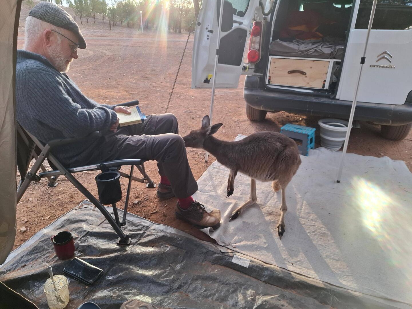 Local trying her luck for food