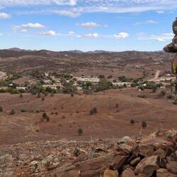 Blinman - old copper mining town. Walked to the Anzac memorial above the town