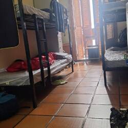 My room for the night...yay, a bottom bunk!!