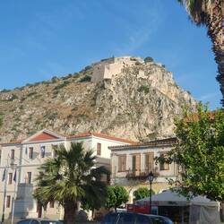 Palamidi Fortress overlooking the town.