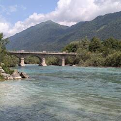 Noch Slowenien, die Socà hat mich einige Km begleitet