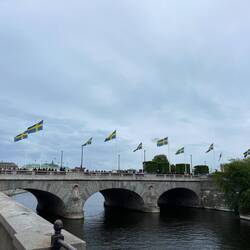 Blue and yellow of Sweden's flags