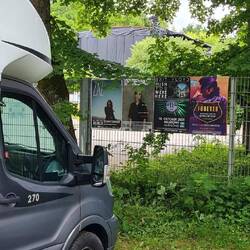 Guter Stellplatz für das heutige Konzert