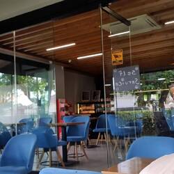 Erste Kaffeepause plus 1,5 Liter aufgefüllt