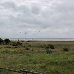Kitesurfer am "Kloster Surfspot"