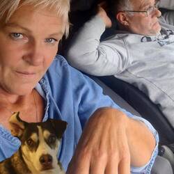 Herrchen ausgeschlafen... los geht's Richtung Kristiansand