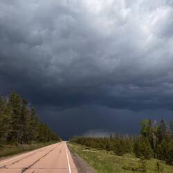 Gewitter mit Schneeschauer