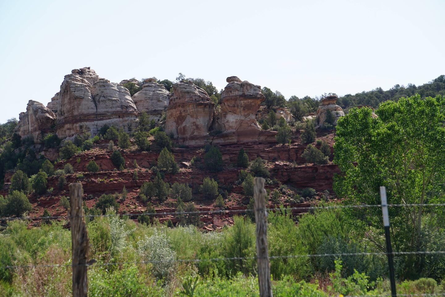 früher konnte man da hochwandern, jetzt versperrt ein Zaun den Weg - Mist!