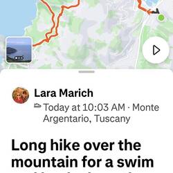 My total distance for the day was 16km