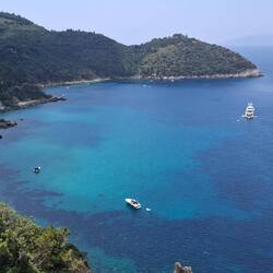 My swimming cove in the distance