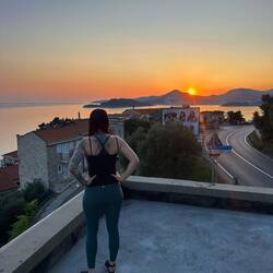 Sonnenuntergang vom Dach aus