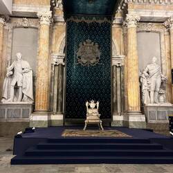 The Silver Throne where Queen Kristina was crowned back in the day