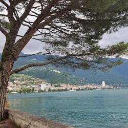 Montreux aan de kop van het Lac Leman
