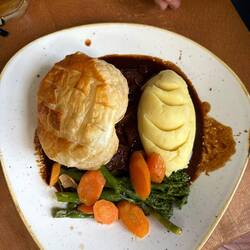 Neil was thrilled - steak pie