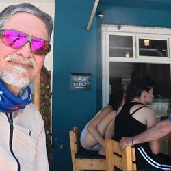 Café frappé nach dem ersten Pickel