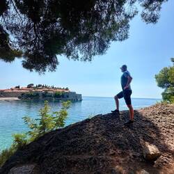 Blick auf Sveti Stefan