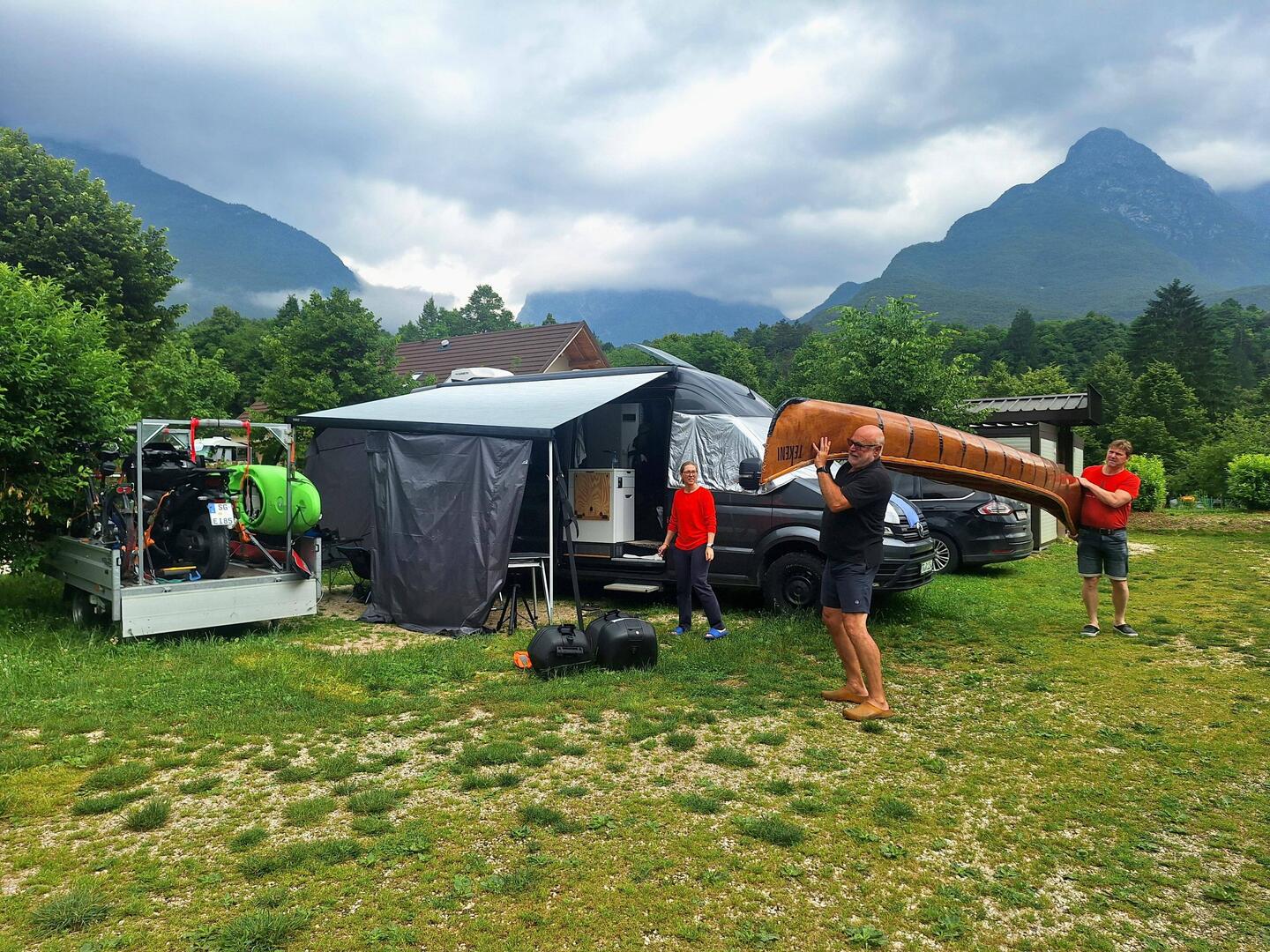 Wieder jede Menge Gerödel, bevor wir starten können
