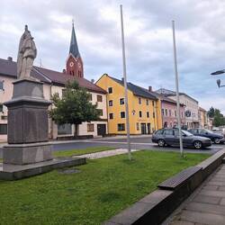 Blick auf den Marktplatz Wurmannsquick