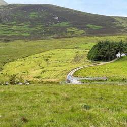 Riding along the peat bogs out of Carrick