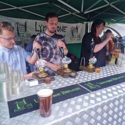 Washed down with an ale from the local Lymestone Brewery