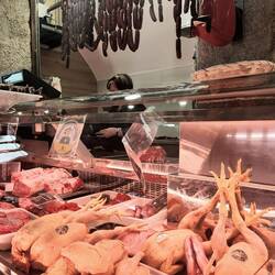 Chicken feet in the market.