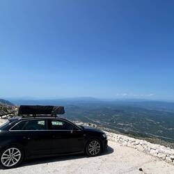 Roofio genießt die Aussicht