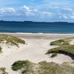 Blick zum Strandeingang