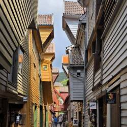 Eine der ältesten Straßen in Bergen