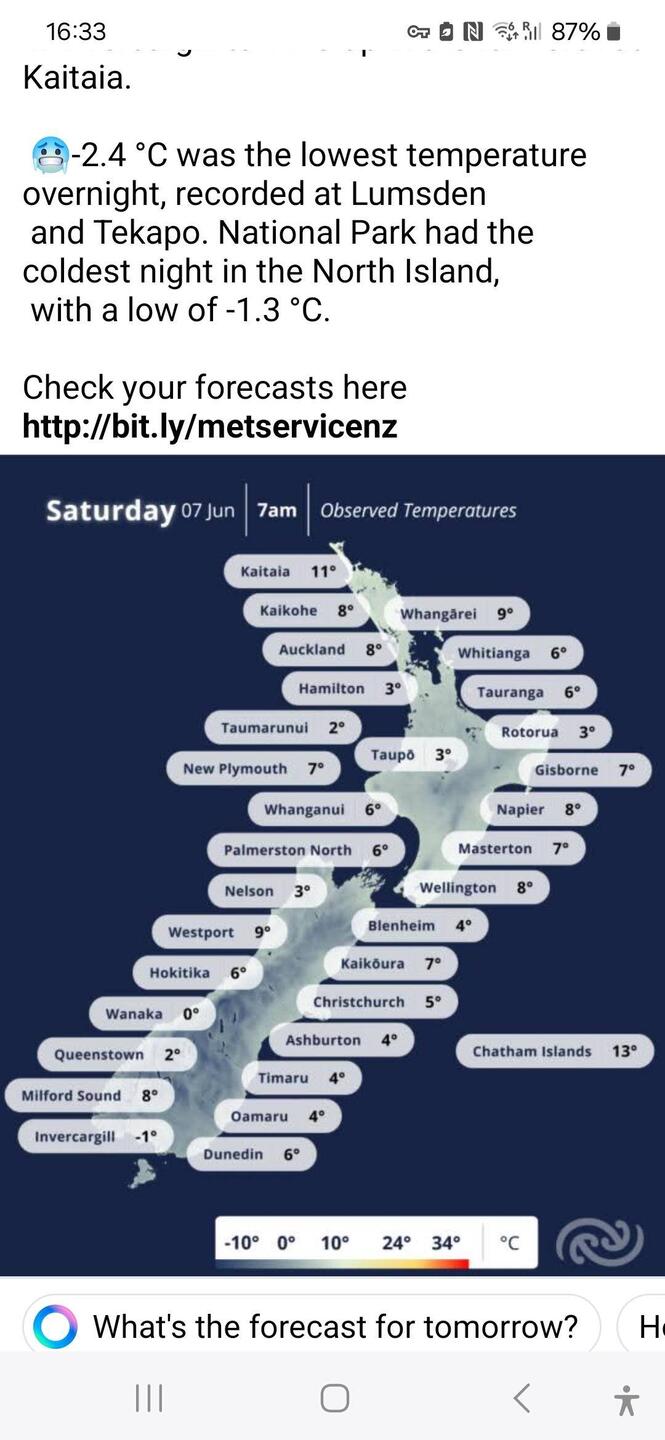 NZ temperatures!🥶🥶🥶