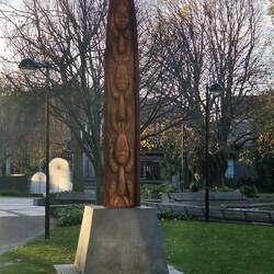 Maori sculpture in Christchurch